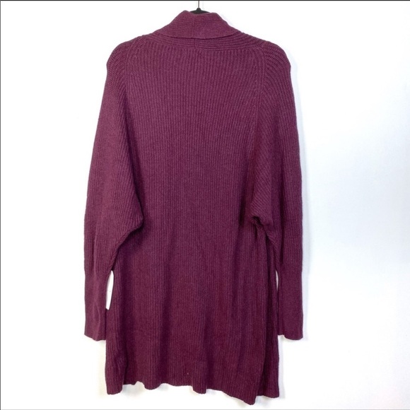 NWT Leith Dolman Sleeve Long Cardigan Burgundy XS - Picture 6 of 9